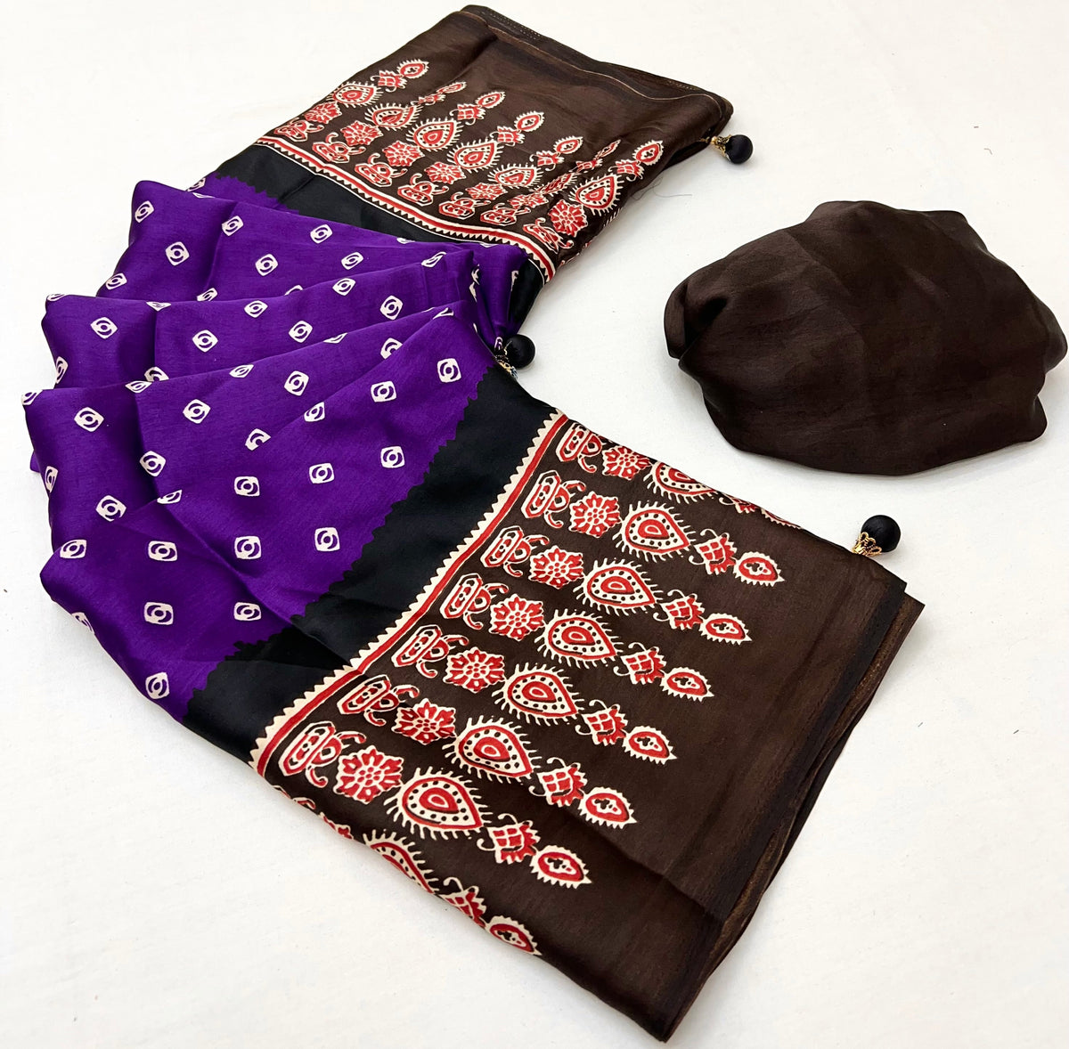Samyra Lightweight Semi Modal Saree for Festive Occasions ClothsVilla