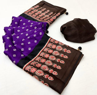 Samyra Lightweight Semi Modal Saree for Festive Occasions ClothsVilla