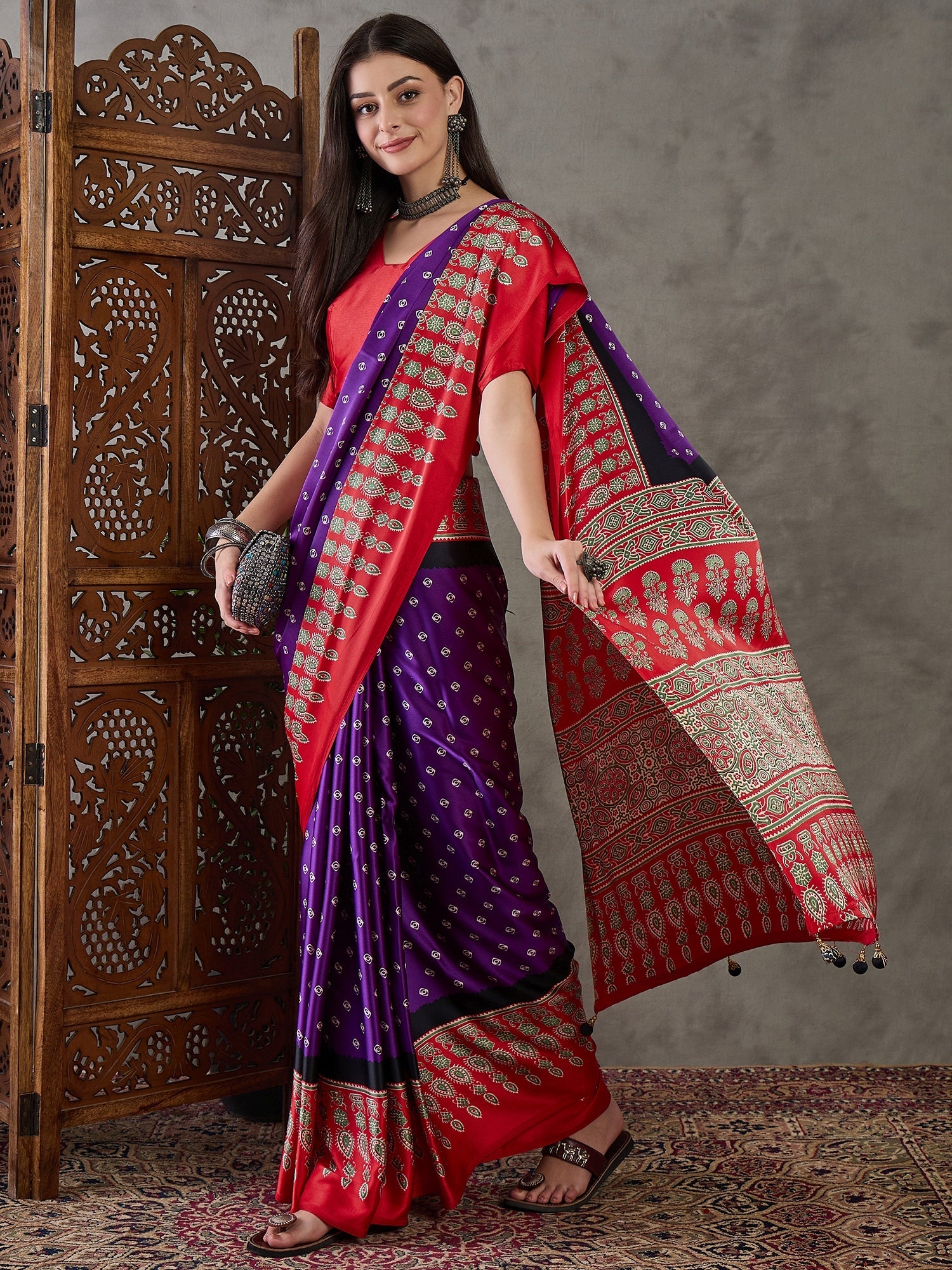 Samyra Lightweight Semi Modal Saree for Festive Occasions ClothsVilla