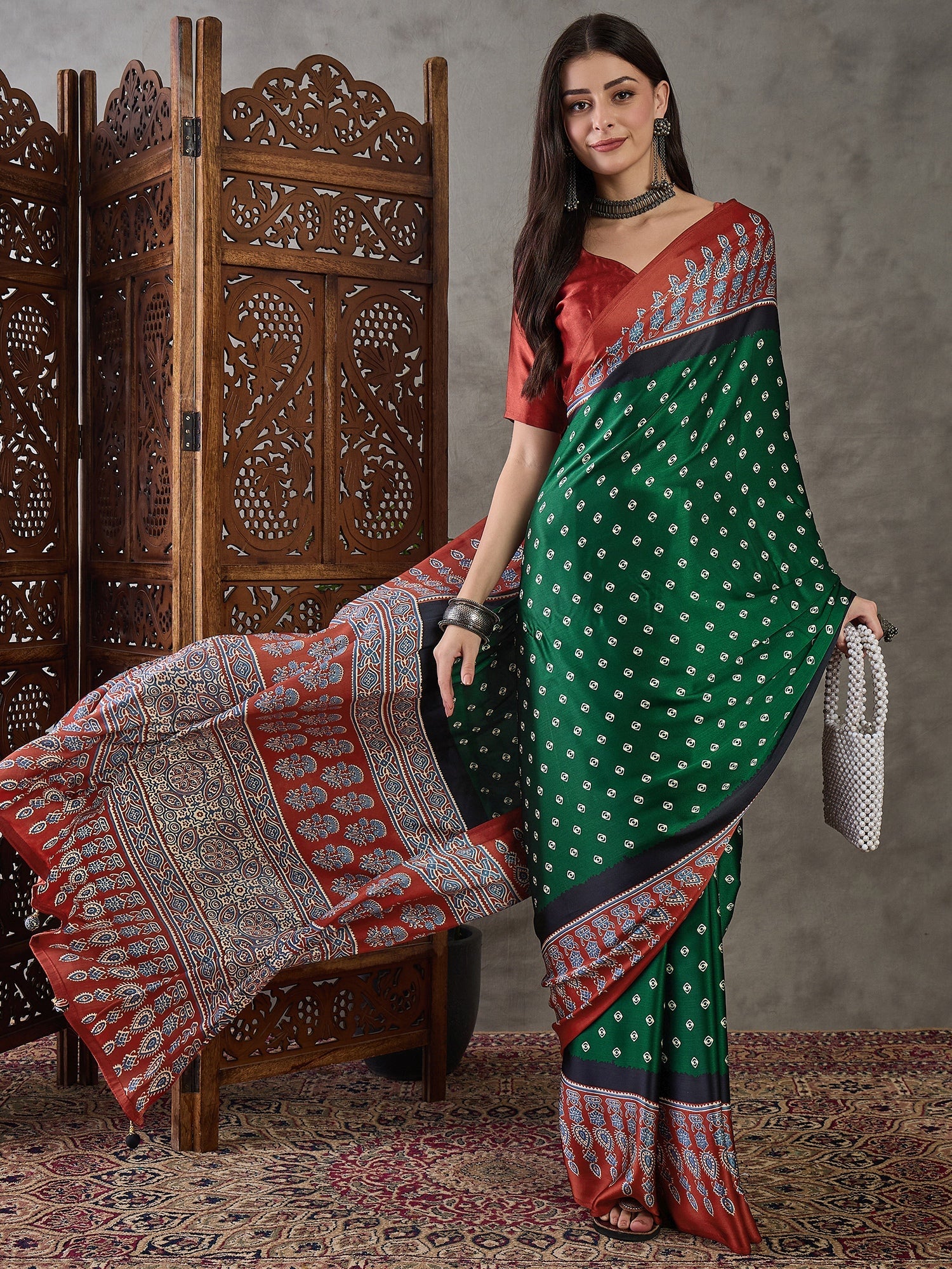 Samyra Lightweight Semi Modal Saree for Festive Occasions ClothsVilla
