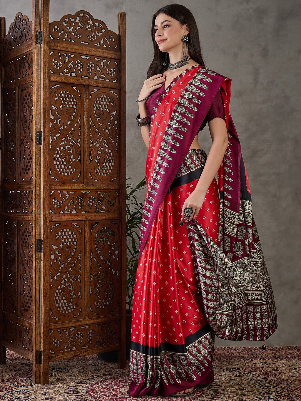 Samyra Lightweight Semi Modal Saree for Festive Occasions ClothsVilla