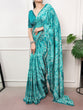 Load image into Gallery viewer, Satin Silk Saree with Mirror Lace Border ClothsVilla