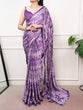 Load image into Gallery viewer, Satin Silk Saree with Mirror Lace Border ClothsVilla