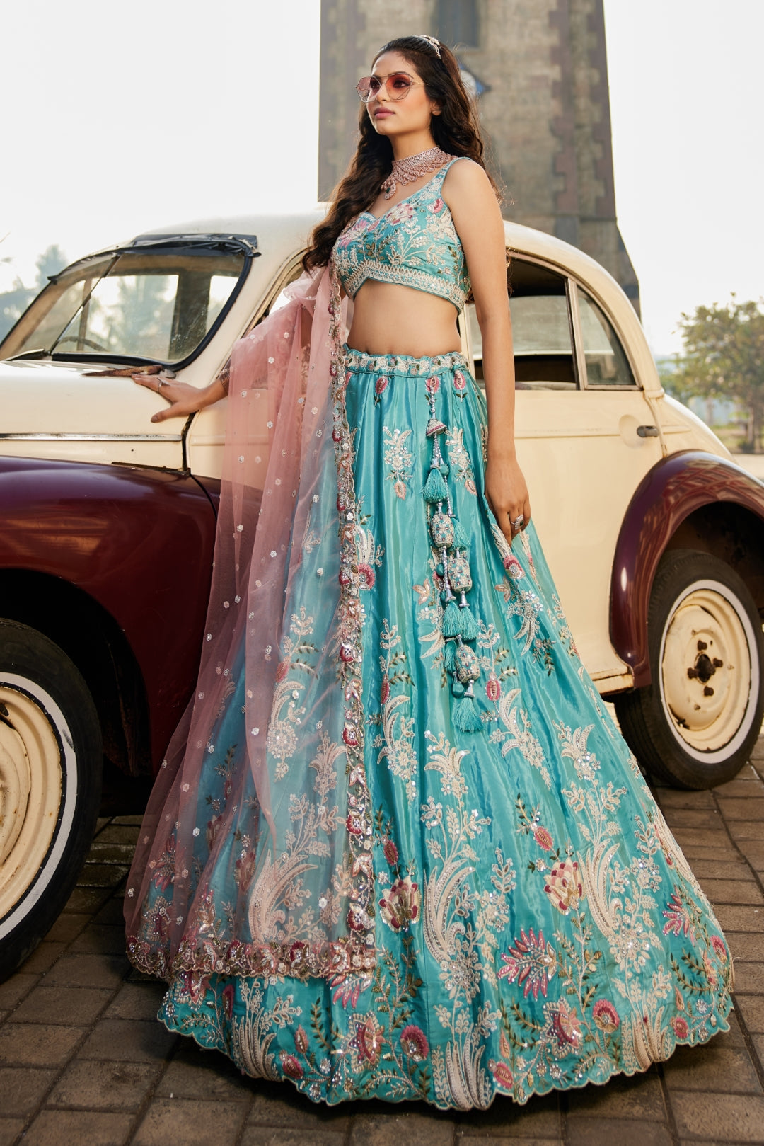 Satin Silk Sequins Embroidered Semi-Stitched Lehenga Choli with Dupatta Clothsvilla