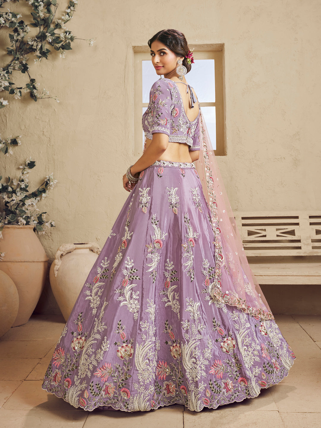 Satin Silk Sequins Embroidered Semi-Stitched Lehenga Choli with Dupatta Clothsvilla