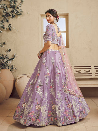 Satin Silk Sequins Embroidered Semi-Stitched Lehenga Choli with Dupatta Clothsvilla