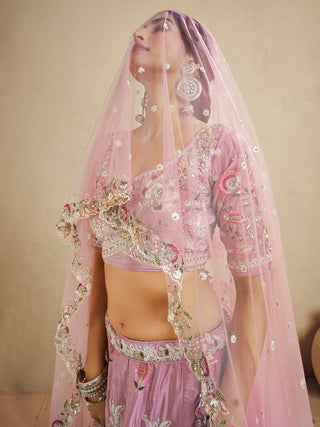 Satin Silk Sequins Embroidered Semi-Stitched Lehenga Choli with Dupatta Clothsvilla