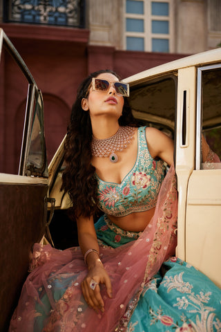 Satin Silk Sequins Embroidered Semi-Stitched Lehenga Choli with Dupatta Clothsvilla