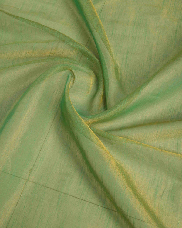 Sea Green Elegant Woven Design Linen Blend Saree with Zari Border ClothsVilla