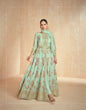 Load image into Gallery viewer, Sea Green Embroidered Gown Set with Dupatta ClothsVilla