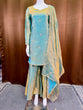 Load image into Gallery viewer, Sea Green Fandy Top Sharara Set ClothsVilla