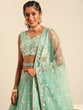 Load image into Gallery viewer, Sea Green Georgette heavy Sequinse embroidery Semi-Stitched Lehenga choli &amp; Dupatta Clothsvilla