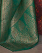 Load image into Gallery viewer, Sea Green Graceful Kanjivaram Silk Blend Saree – Woven Design ClothsVilla