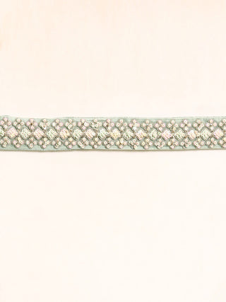 Sea green Net Multi Sequins with heavy Zarkan embroidery Semi-Stitched Lehenga choli & Dupatta Clothsvilla