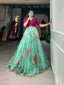 Sea Green Organza Lehenga Co-ord Set for Effortless Elegance ClothsVilla