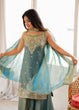 Load image into Gallery viewer, Sea Green Silk Embroidered Sharara Set ClothsVilla