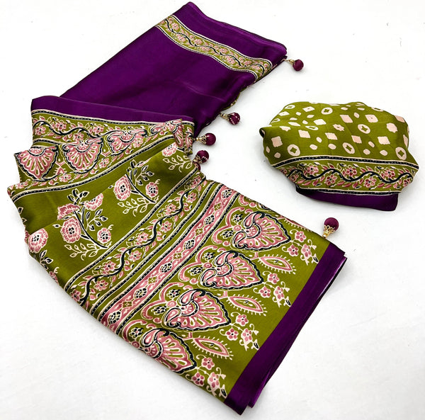 Meherika Elegant Semi Modal Saree for Wedding Functions ClothsVilla