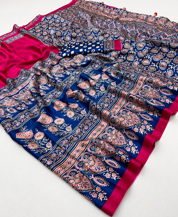 Meherika Elegant Semi Modal Saree for Wedding Functions ClothsVilla
