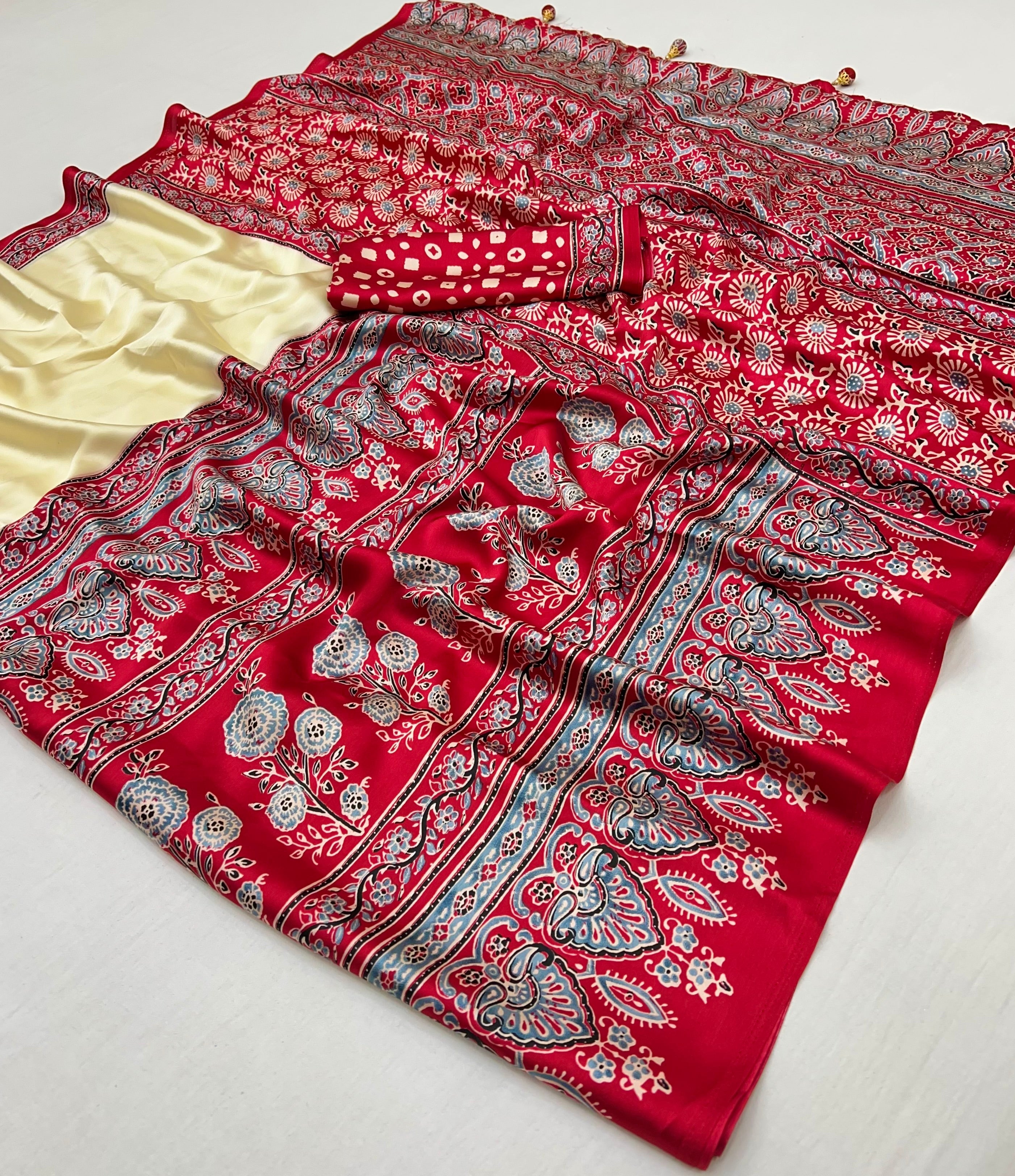 Meherika Elegant Semi Modal Saree for Wedding Functions ClothsVilla