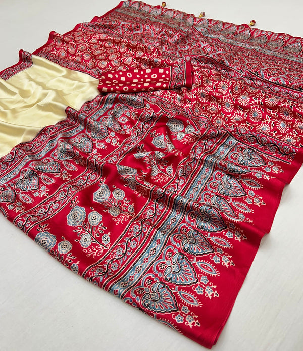 Meherika Elegant Semi Modal Saree for Wedding Functions ClothsVilla