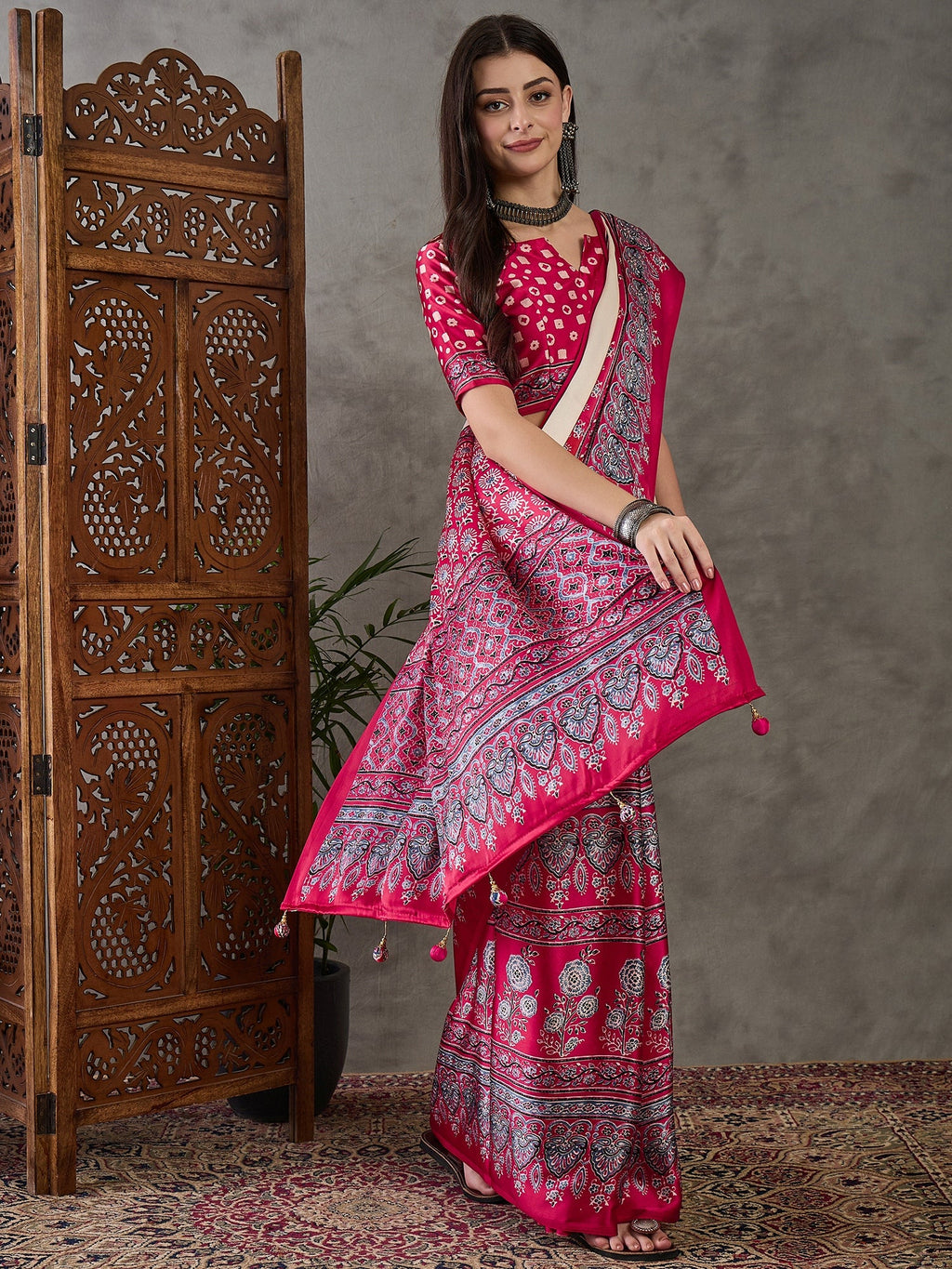 Meherika Elegant Semi Modal Saree for Wedding Functions ClothsVilla
