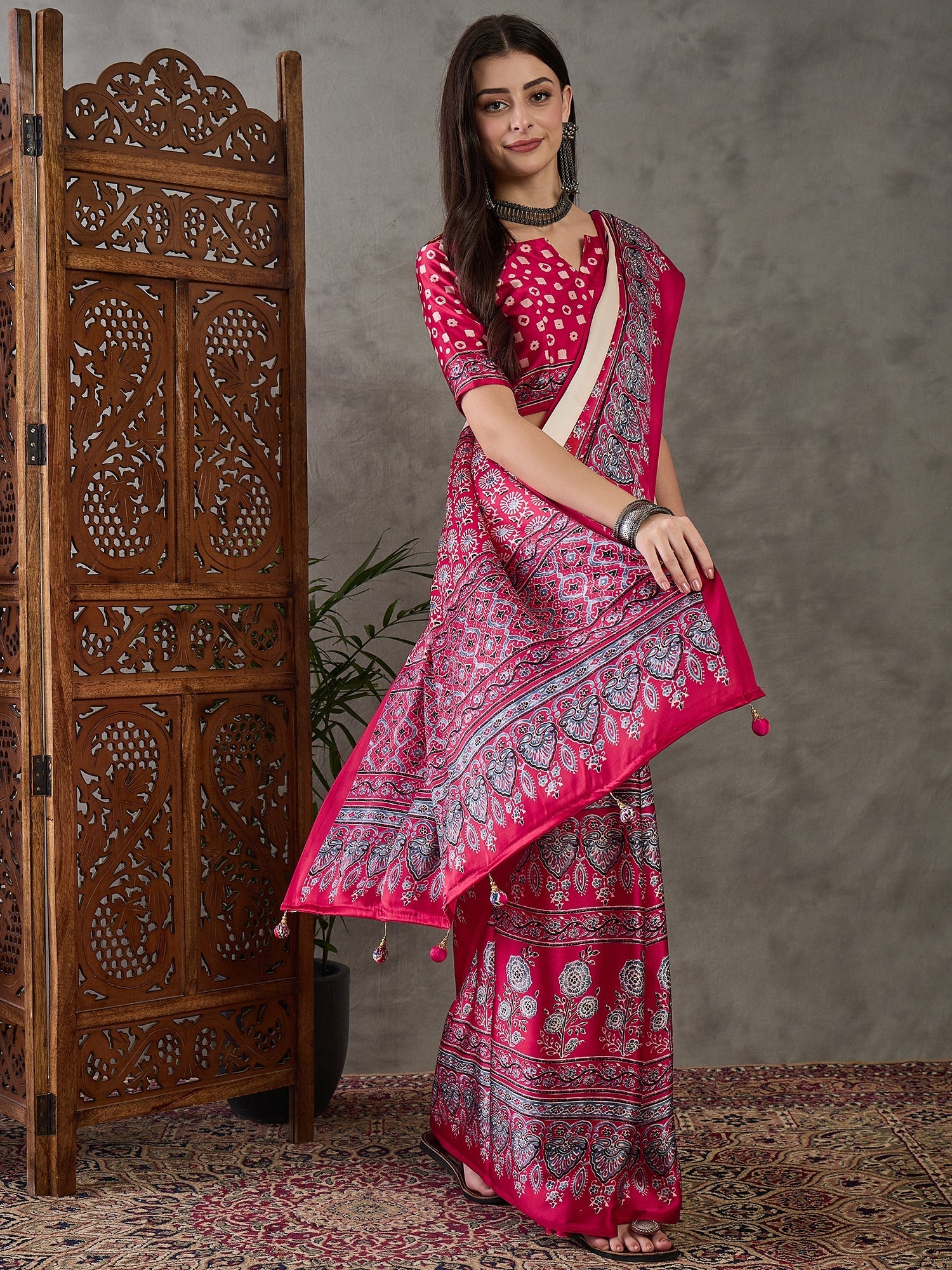 Meherika Elegant Semi Modal Saree for Wedding Functions ClothsVilla