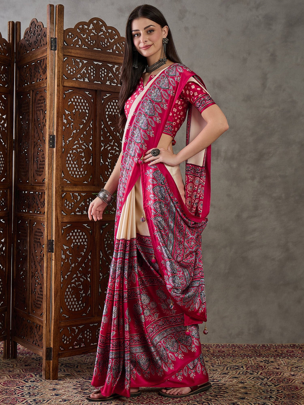 Meherika Elegant Semi Modal Saree for Wedding Functions ClothsVilla