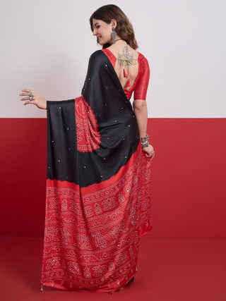 Ruhika Mirror Work Semi Modal Saree for Wedding & Party Wear ClothsVilla