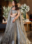 Sequined Georgette Lehenga Set with Net Dupatta ClothsVilla
