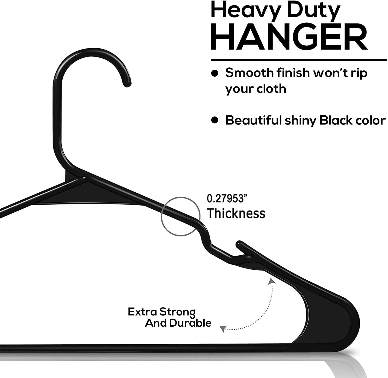 Set of 36 Plastic Clothes Hangers for Wardrobe | Multipurpose Non-Slip Hangers for Saree, Dress, Shirt, Pants, Kids Clothes ClothsVilla