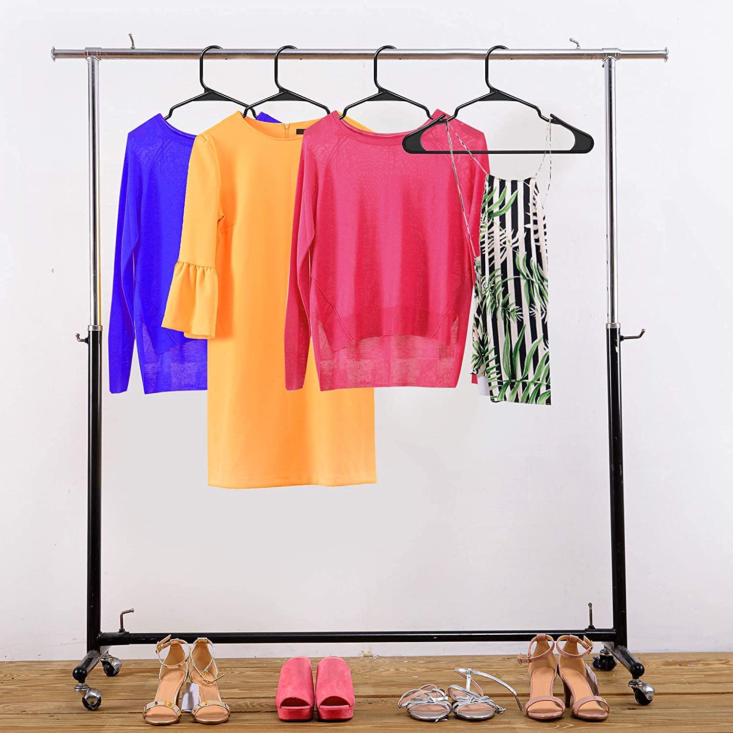 Set of 36 Plastic Clothes Hangers for Wardrobe | Multipurpose Non-Slip Hangers for Saree, Dress, Shirt, Pants, Kids Clothes ClothsVilla