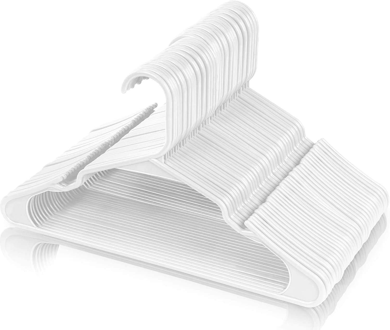 Set of 36 Plastic Clothes Hangers for Wardrobe | Multipurpose Non-Slip Hangers for Saree, Dress, Shirt, Pants, Kids Clothes ClothsVilla