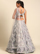 Load image into Gallery viewer, Shimmering Grey Organza Sequin Lehenga Choli Set with Zari Embroidery ClothsVilla