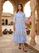 Load image into Gallery viewer, Silk Printed Kurti with Puff Sleeves ClothsVilla