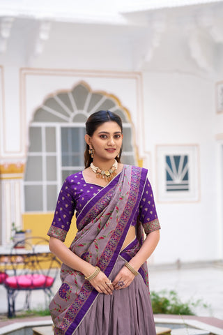 Silk Printed Lehenga with Iconic Sparkle ClothsVilla