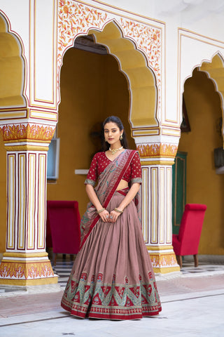 Silk Printed Lehenga with Iconic Sparkle ClothsVilla
