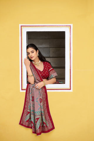 Silk Printed Lehenga with Iconic Sparkle ClothsVilla