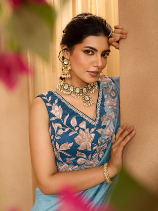 Silk Sequins Embroidered Semi-Stitched Lehenga & Unstitched Blouse With Dupatta Clothsvilla