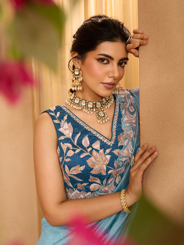Silk Sequins Embroidered Semi-Stitched Lehenga & Unstitched Blouse With Dupatta Clothsvilla