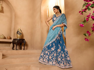 Silk Sequins Embroidered Semi-Stitched Lehenga & Unstitched Blouse With Dupatta Clothsvilla