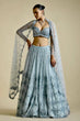 Load image into Gallery viewer, Sky Blue Brighten Your Day Stunning Net Lehenga Set with Sequins Work ClothsVilla