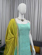 Load image into Gallery viewer, Sky Blue Chinon Silk Sequins Embroidered Palazzo Set with Dupatta ClothsVilla