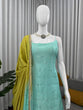 Load image into Gallery viewer, Sky Blue Chinon Silk Sequins Embroidered Palazzo Set with Dupatta ClothsVilla