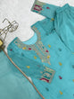 Load image into Gallery viewer, Sky Blue Crunchy Silk Sharara suit ClothsVilla