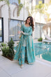 Load image into Gallery viewer, Sky Blue Crush Embroidered Kurti Sharara Set ClothsVilla