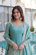 Load image into Gallery viewer, Sky Blue Crush Embroidered Kurti Sharara Set ClothsVilla