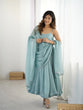 Load image into Gallery viewer, Sky Blue Designer Crunch Silk Hotfix Suit Set with Dupatta | Ready To Wear ClothsVilla