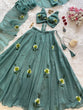 Load image into Gallery viewer, Sky Blue Designer Fandy Crush Handpaint Lehenga Set ClothsVilla