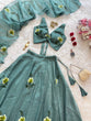 Load image into Gallery viewer, Sky Blue Designer Fandy Crush Handpaint Lehenga Set ClothsVilla