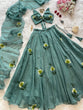 Load image into Gallery viewer, Sky Blue Designer Fandy Crush Handpaint Lehenga Set ClothsVilla